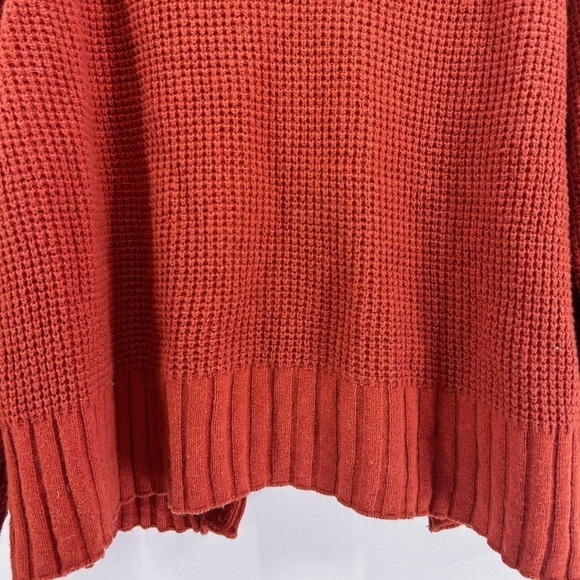 MADEWELL Orange Eastbrook Turtleneck Cross-Back Sweater in Cotton-Merino Yarn - Picture 6 of 10